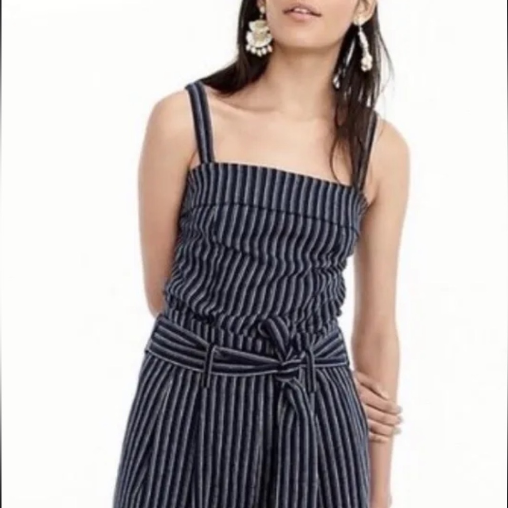J. Crew Point Sur Navy Stripe Top